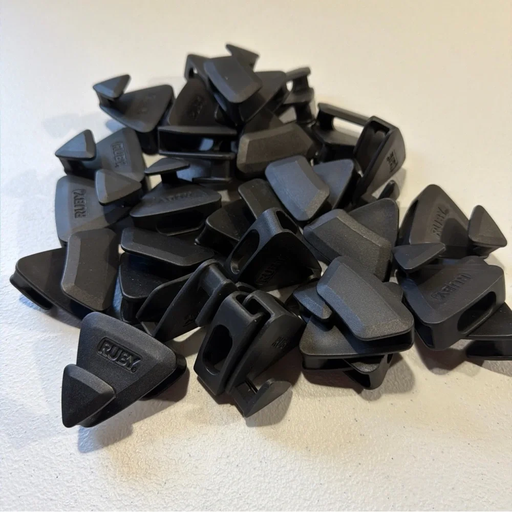 Ruby Space Triangles | Quantity of 27 | | Never Used | Saved Closet Space